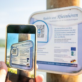 Schild der Audiotouren