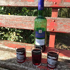 Rast auf dem Rotweinwanderweg