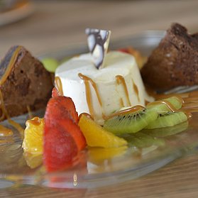 Schokobrownie mit Vanillecreme