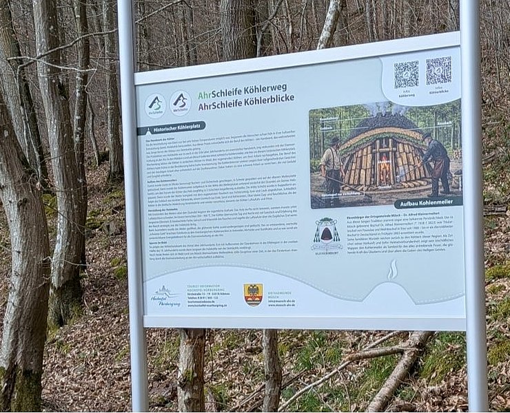 Infotafel Historischer Köhlerplatz bei Müsch