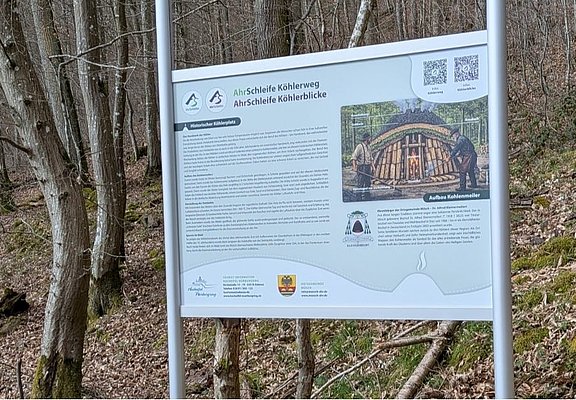 Infotafel Historischer Köhlerplatz bei Müsch