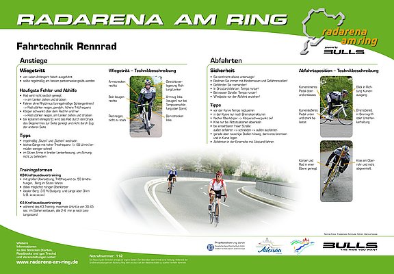 Radarena am Ring - Fahrtechnik Rennrad