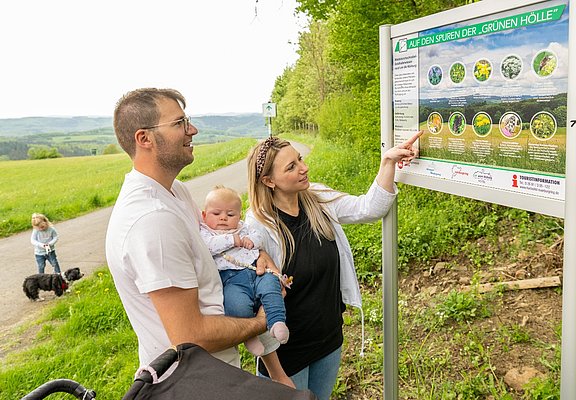 Infotafel "Auf den Spuren der grünen Hölle"