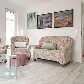 Wohnzimmer und ehemaliges Atelier von Peter K.