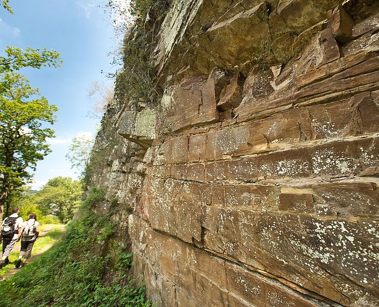 Sandsteinwand AhrSteig bei Schuld