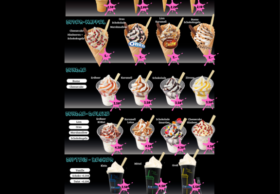 Eiskarte Snackbox Fries&Eis
