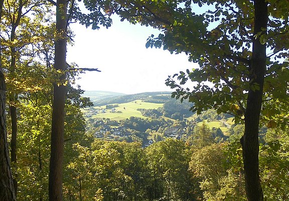 Ausblick von der Clemens-de-Lassaulx-Hütte auf Adenau