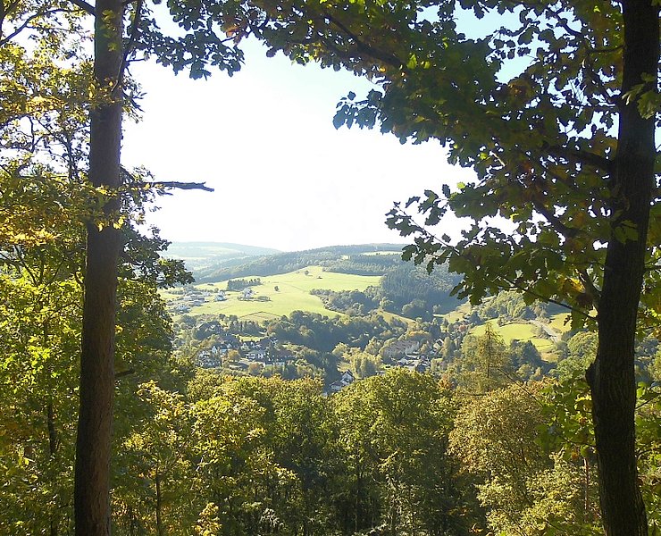 Ausblick von der Clemens-de-Lassaulx-Hütte auf Adenau