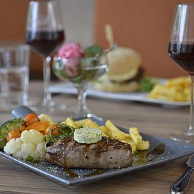 Rumpsteak mit Gemuese 