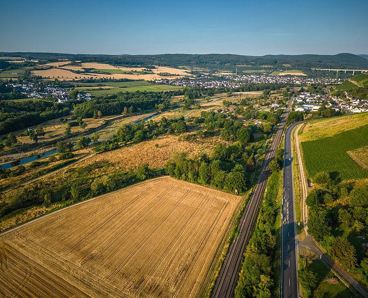 Blick in Richtung Lohrsdorf